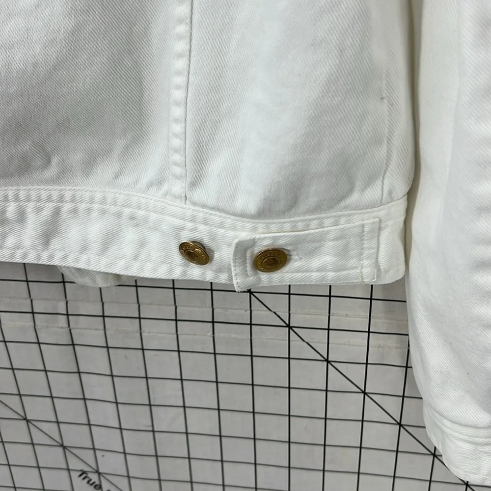 Lauren jeans, Ralph Lauren, white denim trucker jacket SP - Picture 10 of 11